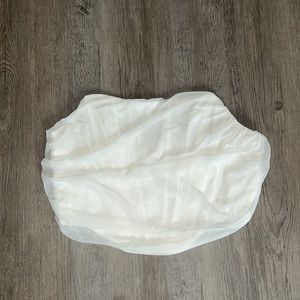 NWT Parthea White corset Zip Back Tube Mesh top 2XL